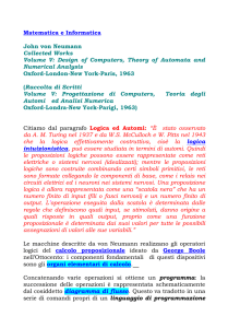 John von Neumann - Dipartimento di Matematica