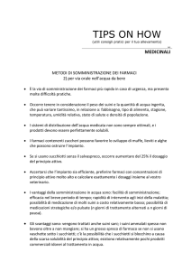 Metodi di somministrazione dei farmaci – via orale