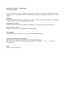 ECONOMIA POLITICA (9 crediti)