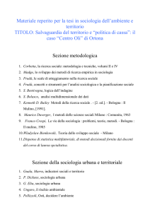 Materiale reperito per la tesi