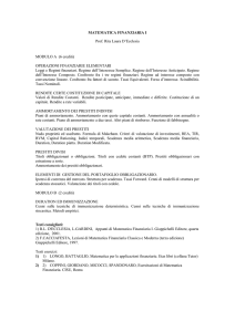 matematica finanziaria i - Dipartimento di Economia