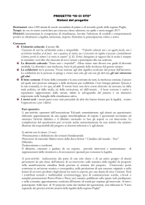 sintesi del progetto - informazioni essenziali