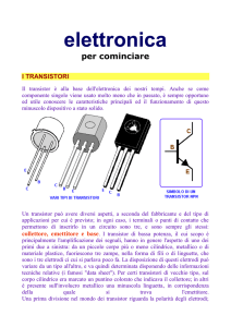 Transistor - cenni di applicazioni