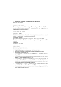 Matematiche elementari da un punto di vista superiore II