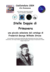 programma di osservazione di stelle doppie