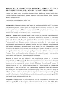 ruolo della pieloplastica robotica assistita retro e transperitoneale