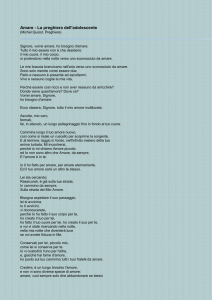 Amare - La preghiera dell`adolescente