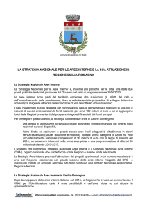 SCHEDA cos`è il Progetto Nazionale Aree Interne