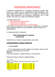PROCEDURA SURVEYSELECT