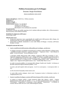 Programma_Politica Economica per lo Sviluppo_