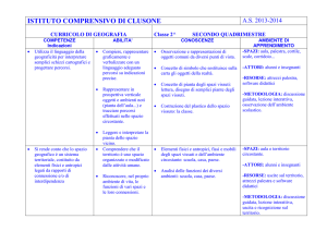 curricolo di geografia - Istituto Comprensivo di Clusone