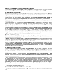 Galilei: sensate esperienze e certe dimostrazioni