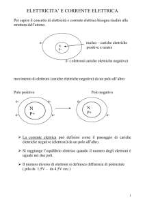 elettricita` e corrente elettrica