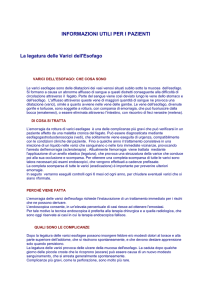 la legatura elastica delle varici esofagee