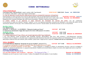 CORSI SETTIMANALI