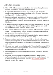 l`idrosfera oceanica in 10 frasi