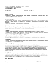Matematica 1G - Liceo Caccioppoli