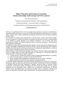 Internazionalizzazione dei corsi universitari e