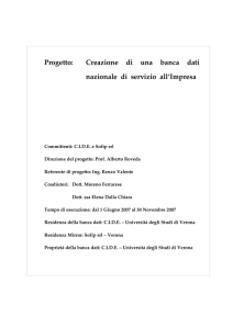 Per determinare le variabili (voci), ovvero quali
