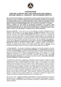 COMUNICATO STAMPA