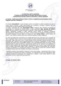 la pasticca anti-leucemia - Università degli Studi di Perugia
