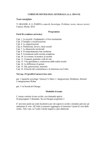CORSO DI SOCIOLOGIA GENERALE (A