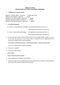 VERIFICA DI STORIA INTRODUZIONE ALLA STORIA