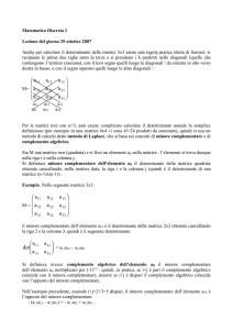 Matematica Discreta I - Matematica e Informatica