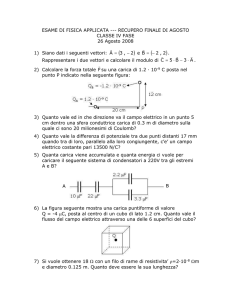 ESAME DI FISICA --- RECUPERO DEL PRIMO QUADRIMESTRE