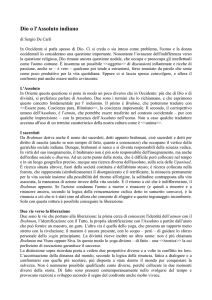 Dio o l`Assoluto indiano di Sergio De Carli In Occidente si parla