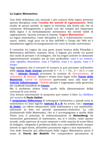La Logica Matematica - Dipartimento di Matematica