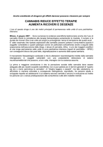 cannabis riduce effetto terapie aumenta ricoveri ()