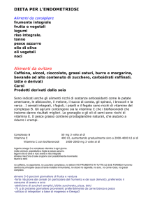 DIETA PER ENDOMETRIOSI