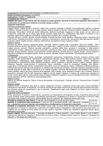 TECNOLOGIA DEI MATERIALI E CHIMICA APPLICATA