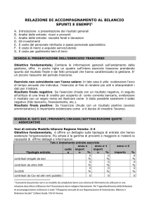 Relazione di accompagnamento al bilancio