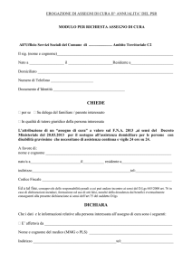 Al Segretariato Sociale del Comune/ All`Ufficio Servizi Sociali del