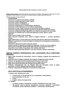 programmazione scienze classe terza