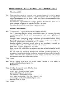 benedizione dei restauri della chiesa parrocchiale