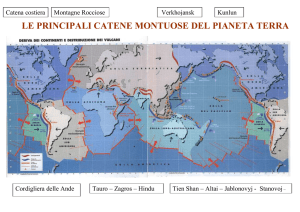 LE PRINCIPALI CATENE MONTUOSE DEL PIANETA TERRA I