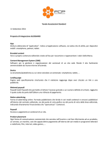Tavolo Associazioni Standard 11 Settembre 2014 Proposta di