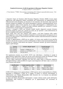 Standard di sicurezza e livelli di esposizione in RMN