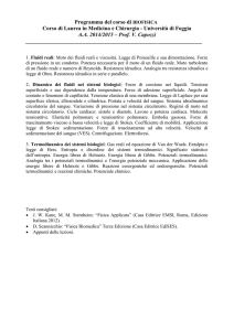 Programma del corso integrato di FISICA