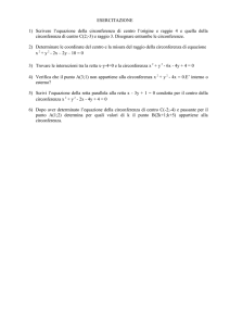 Esercitazione circonferenza 2017 - Liceo Classico Psicopedagogico