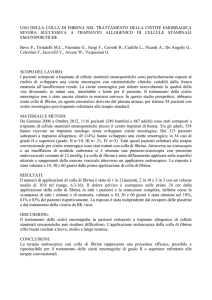 uso della colla di fibrina nel trattamento della cistite emorragica
