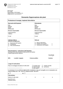 Produzione di energia, impianto fotovoltaico