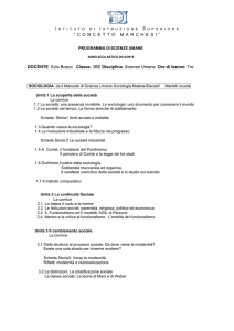 programma di scienze umane