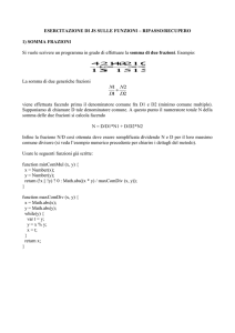 Esercizi di ripasso