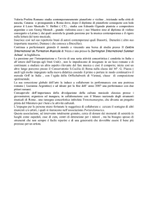 Valeria Profeta Romano studia contemporaneamente pianoforte e
