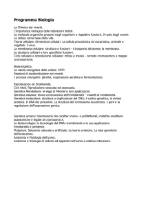 Programma Biologia La Chimica dei viventi. L`importanza biologica