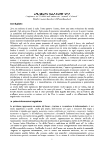 dal segno alla scrittura